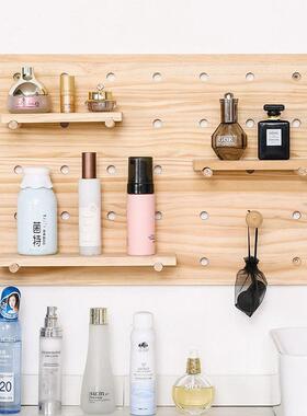 实洞洞板玄关墙面上挂板装墙木质置物木收纳MJI饰架