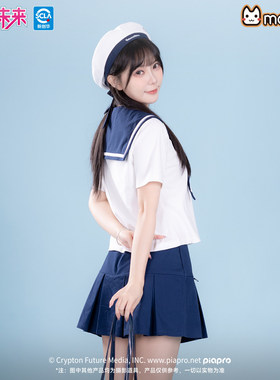 moeyu初音未潮汐之歌夏季学院风JK制服套装女短袖T恤收腰百褶裙