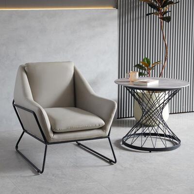 铁艺单沙人发办公732客会沙发椅懒人椅休闲接洽谈茶几沙滩椅北待