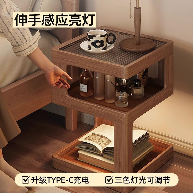 卧头柜室置物柜轻奢收纳储物柜现NIM代简约实边木小型轻奢几角床