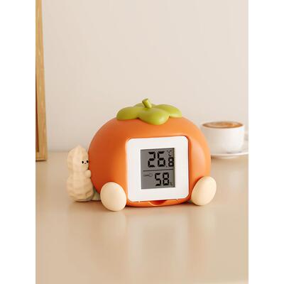 ?好发生温摆度计室内家事颜用好看Fh(x}x}#创意摆件高值电子时钟