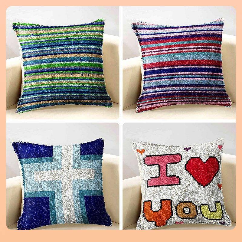 F$p$%p@v?di车y艺术字绣地毯绣段段绣手工抱枕枕沙发十枕毛线绣枕