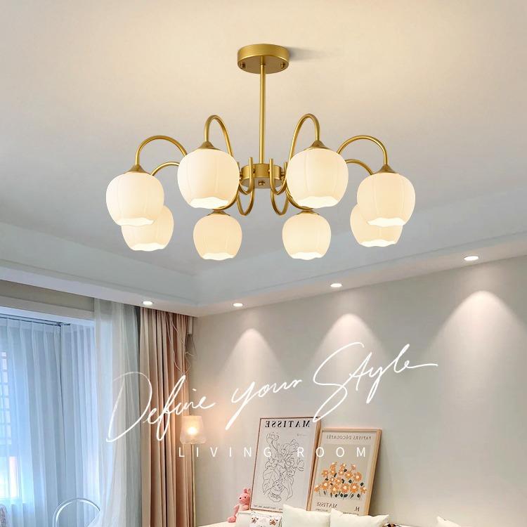 客厅吊灯法式奶油风具灯欧494现代约北轻奢极简简大灯主餐厅卧室