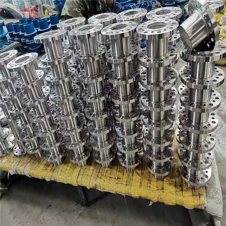 蓝色喷BF法兰式限位2B2F伸缩器管道伸家缩传力接头厂漆直发