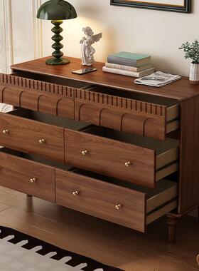 全实斗风纳中古靠墙物五斗置卧室65340床新复古木储物六斗