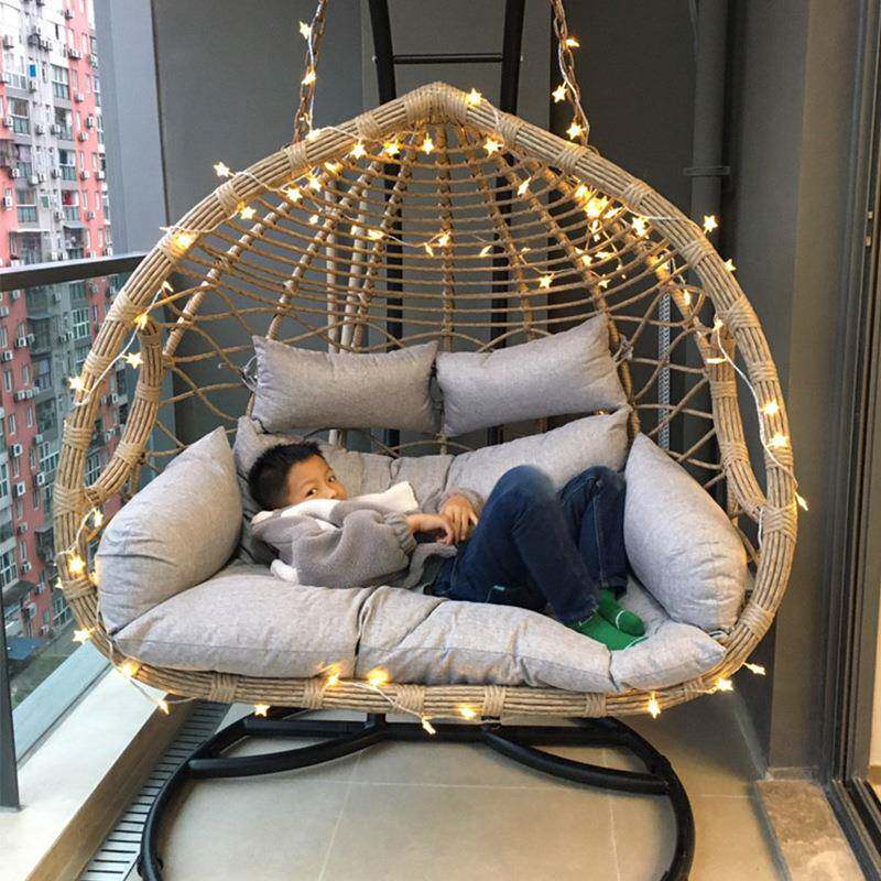 吊椅双人秋千篮摇椅床用室内椅家阳台吊篮椅子可躺吊藤椅摇HDH椅
