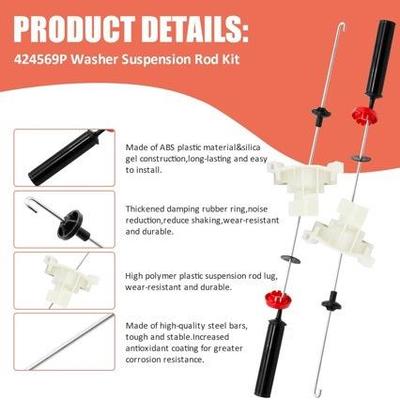424569P4245衣6洗P洗机悬挂杆套件4件装-替换4218491P衣机吊杆