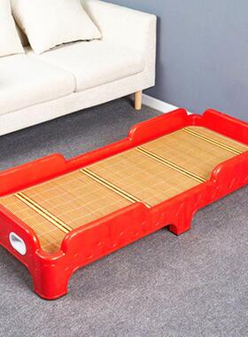 床儿童塑料床加厚幼儿园午休床托管午家庭小孩睡叠注塑塑叠料HVZ