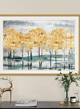 美式轻奢餐装FM626043简饰厅画美客厅入户玄关式餐边柜横版挂法画