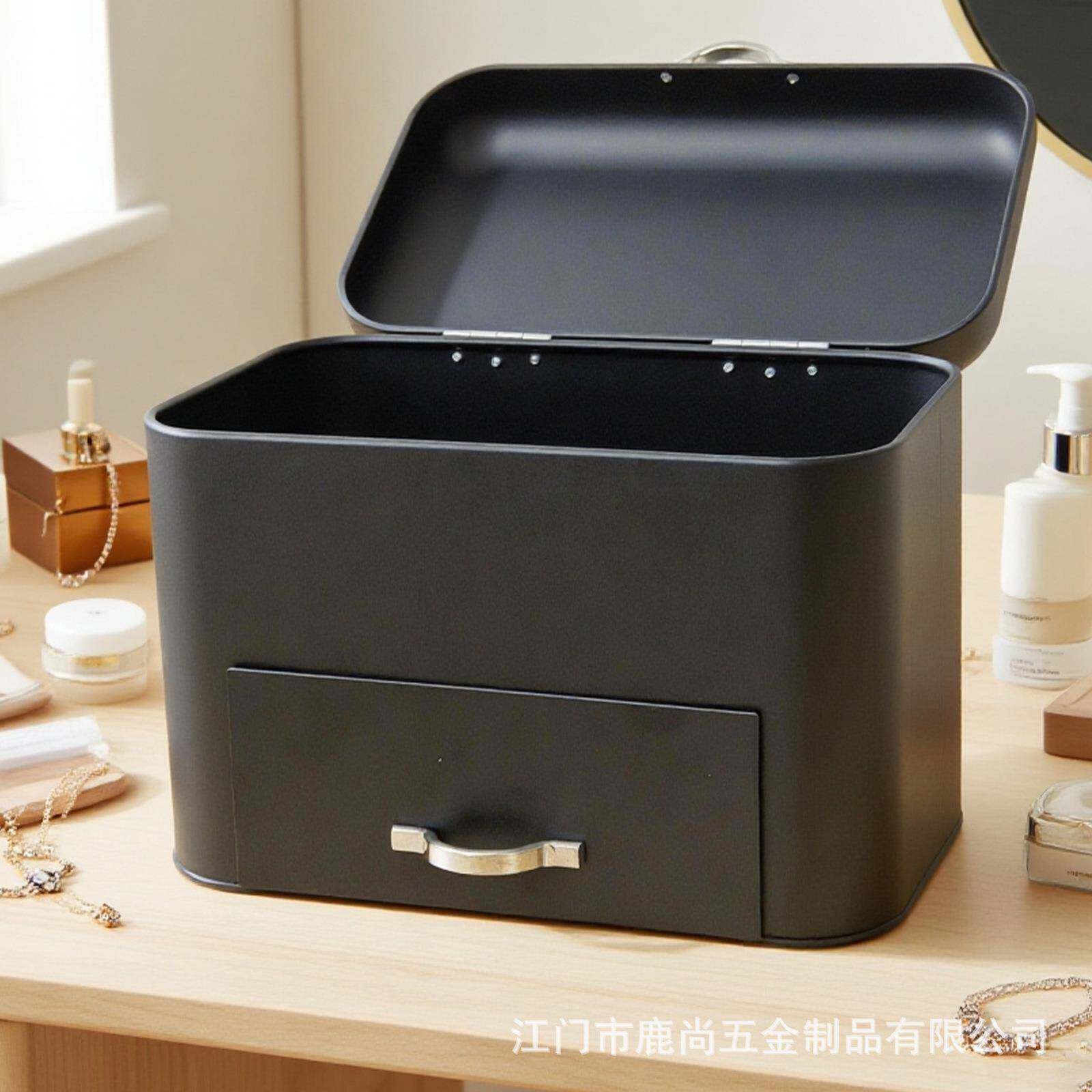 桌面双层收纳盒入221户玄关罩屉置物架纳铁抽皮零食口整理储物盒