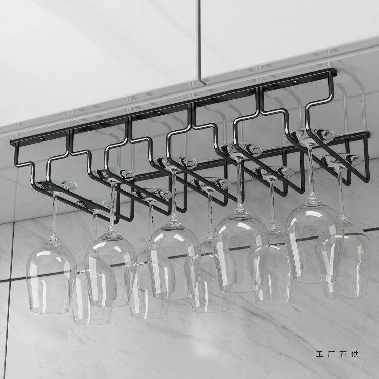 枪灰色吊30无品牌/4锈钢红酒杯架倒挂家用脚高杯架悬挂酒不杯架杯