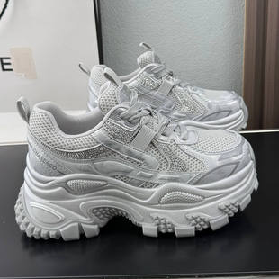 厚底轻便防滑老爹鞋女2026新款春款女款鞋子女爆款软底不累脚百搭