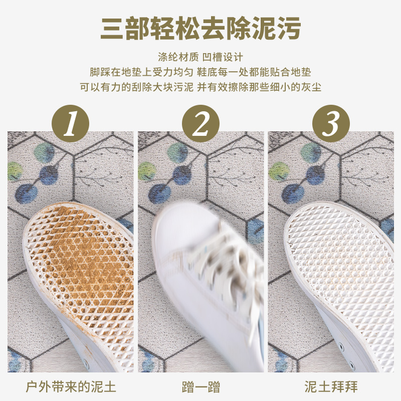 入户门地垫可裁剪脚垫家用门厅玄关地毯门垫防滑蹭土进门丝圈地垫