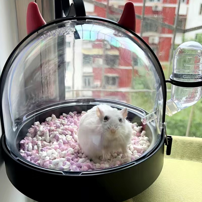 笑笑家仓鼠外带笼旅行出游金丝熊笼小屋蜜袋鼯手提笼刺猬外出笼子