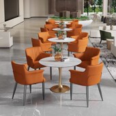 酒店洽谈椅意式 轻奢餐椅家用靠背餐厅椅子餐桌椅客厅凳子久坐舒适