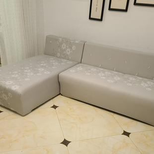 L型无扶手全包沙发套定制贵妃成型沙发罩U型转角脚踏老式四季通用