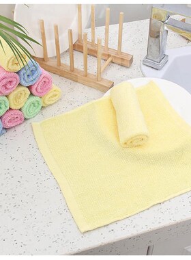 MM大号油利除10条装不沾油洗碗巾木纤维木棉方巾厨房除油清洁加厚