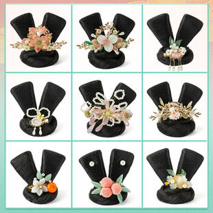 儿童汉服假发古典舞敦煌舞汉唐舞头饰汉唐古风简约假发飞天造型