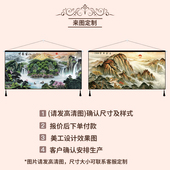 旭日东升聚宝盆办公室字画装 饰风景山水客厅挂画国背景墙画挂毯
