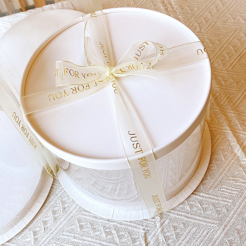 网红圆形生日蛋糕盒4/6/8/10寸双层加高四寸/六/八/十寸包装盒子