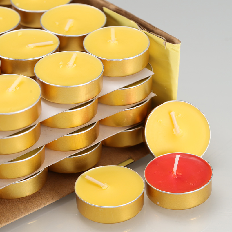 双龙行植物酥油灯4小时100粒金壳蜡烛灯无烟小蜡烛灯家用