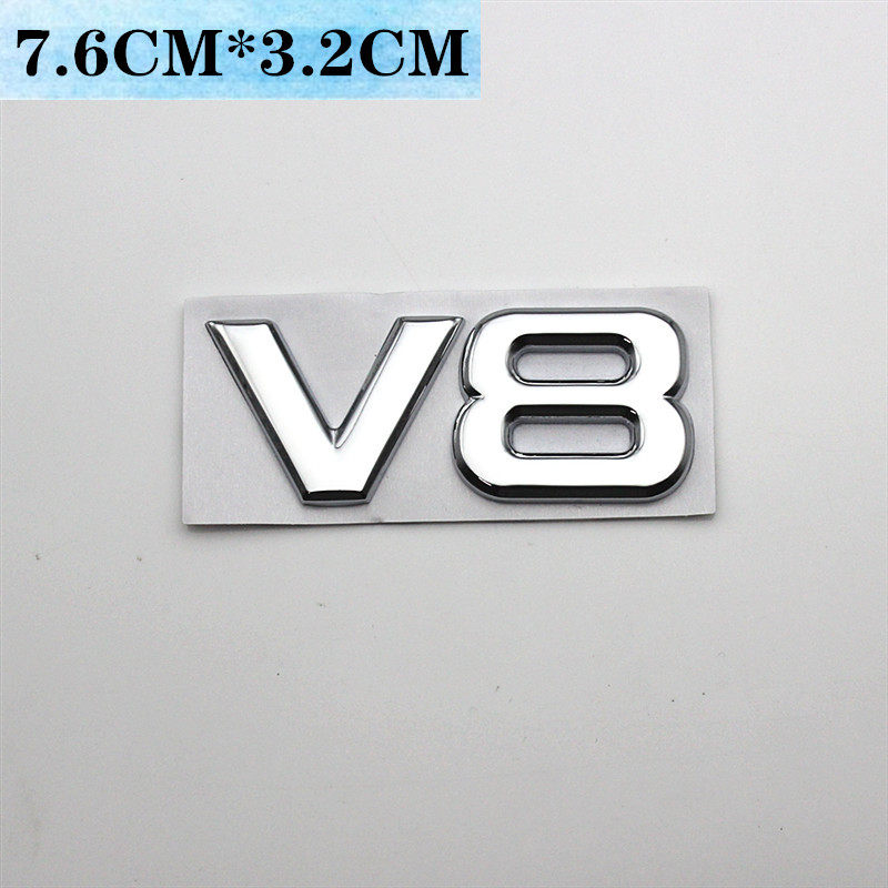 汽车个性v8 v6标志车贴发动机贴标大排量车标侧标改装尾标金属标