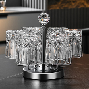 高档威士忌酒杯家用套装 水晶玻璃高端创意洋酒杯子酒具杯架啤酒杯