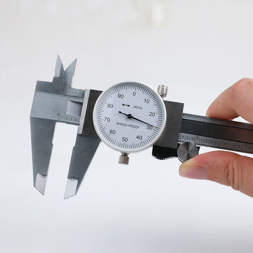 ETOPOO150MM/6寸0.001in全金属英制带表卡尺游标卡尺不锈钢表卡