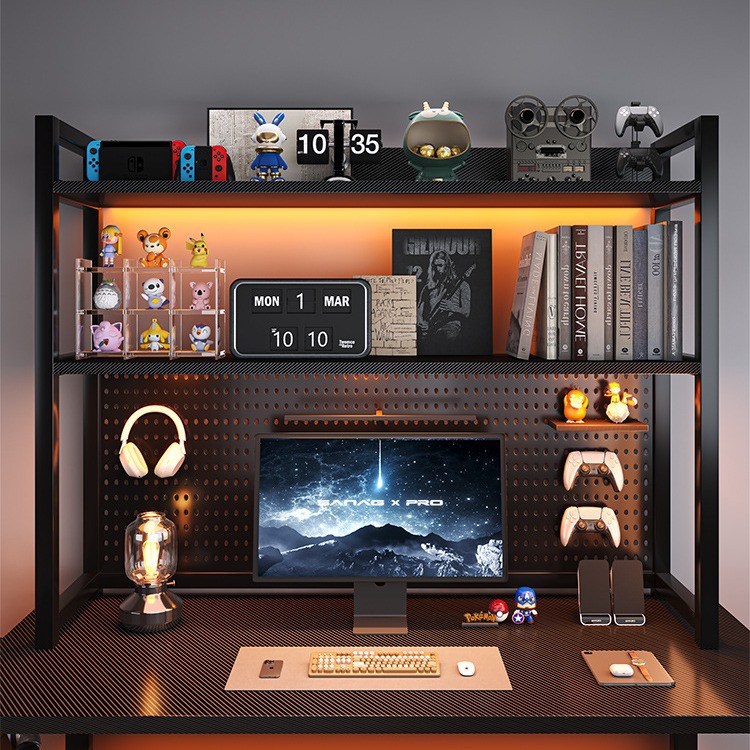 办公室桌面多层整理架小架子简易书架小型铁艺置物架书桌上收纳架