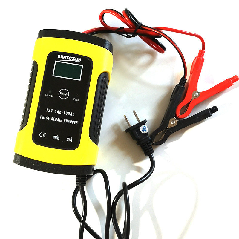 12V 6A Motorcycle Car Pulse Repair Charger with LCD Display