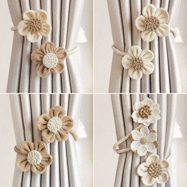 创意窗帘扣环可爱绑绳捆绑束带夹小清新收纳扣花朵装饰配件小饰品,居家布艺,窗帘扣,淘宝优惠券,粉丝福利购,淘宝优惠卷