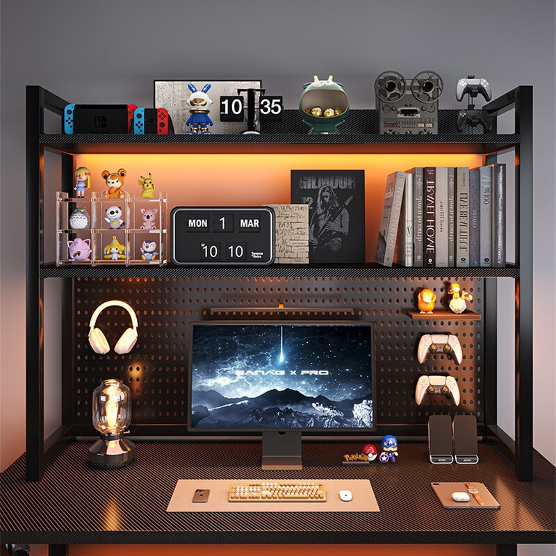 办公室桌面多层整理架小架子简易书架小型铁艺置物架书桌上收纳架