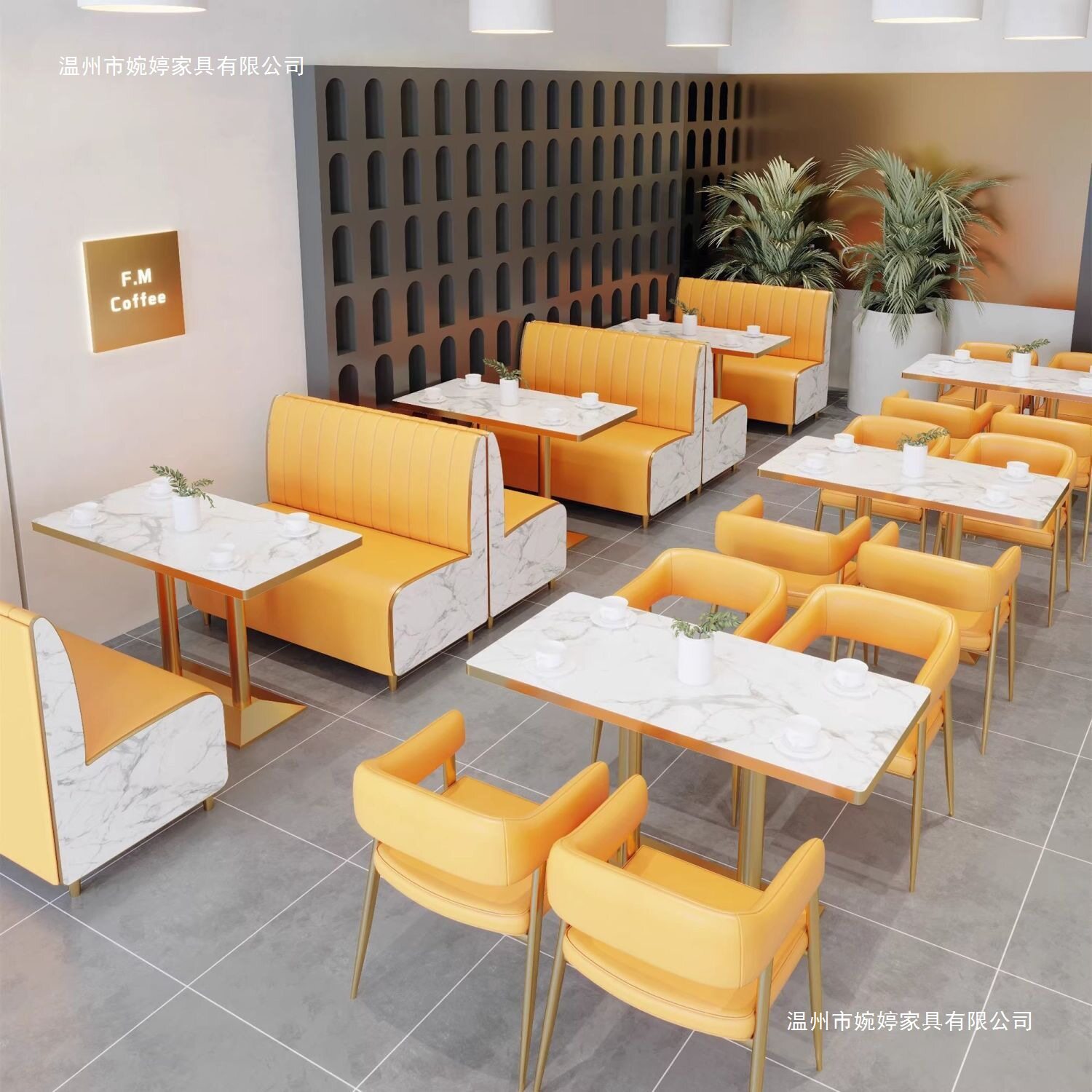 奶茶店甜品店桌椅组合麻辣烫店粉面馆快餐桌小吃汉堡店小圆桌商用