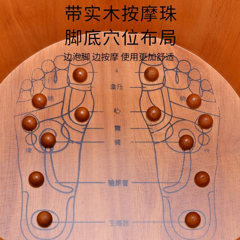 泡脚桶YDX木桶橡木洗脚家用带足按底摩洗脚盆盆木桶足浴盆