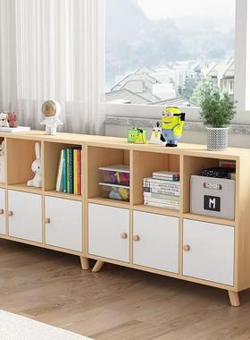IL实木书柜收纳柜架VFI一体合格自由组子柜带门儿童简约松木矮书