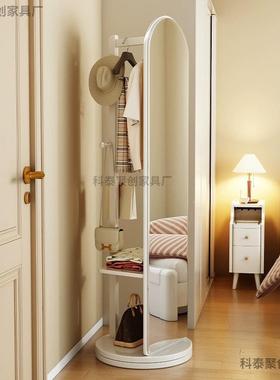 木全身衣镜落地镜卧室家用可旋转53531穿衣镜挂架一体收实纳储试