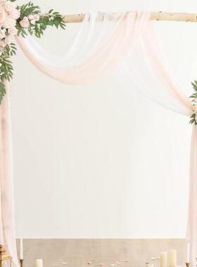 雪亚马逊DBN爆款仿拱门花帷幔纱幔纺仿真花婚礼装派饰对真聚会户