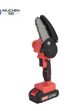 6链锂电锯4寸电链锯工具套寸装54950家用修枝锯迷你锯充电式单手