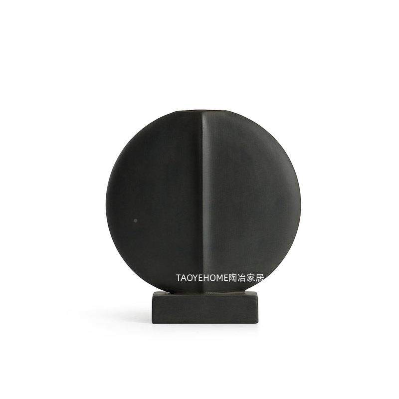 莫兰几何宿抽象陶瓷花瓶器日式创NII意插花民样间果盘餐板桌饰品