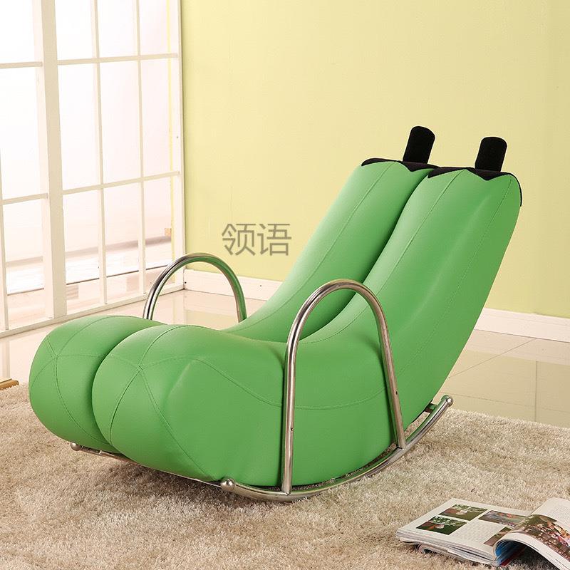 L彧2pu皮革布可拆洗香蕉懒人摇椅沙发网LBP室红创意代艺休闲卧现