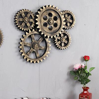 厂直复古工业风齿轮壁挂UDH装饰立体墙壁装饰咖品酒吧网装销饰家