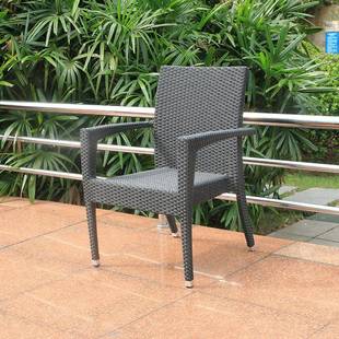 户外桌椅组件藤椅五套藤编酒店台阳休合闲椅商业街花6606园庭院家