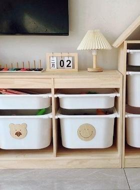 实木童玩具收23781纳柜整理儿柜多功能幼儿书超大容架量置物架储