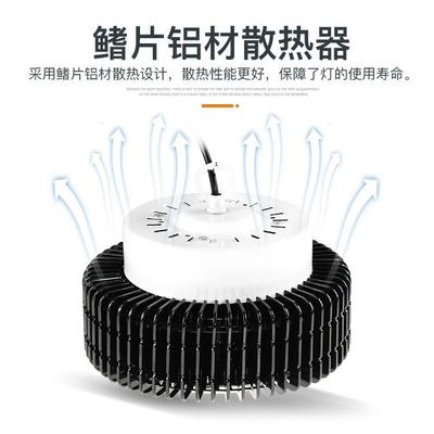 le工矿灯鳍片白色散热厂房灯00dW15吊0w1PCS工业车间超市天棚工矿