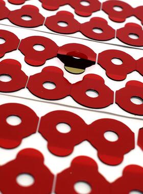 镜片贴10背00pcs/双卷眼镜配研磨防件滑贴磨边机694防滑面胶胶