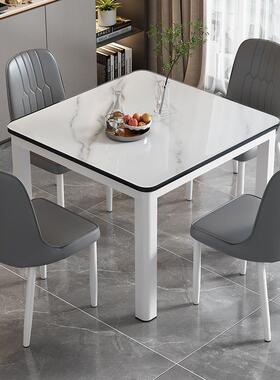 钢化玻璃椅组合家用小餐型桌子RGQ正方形2人吃饭简桌约出租户房二