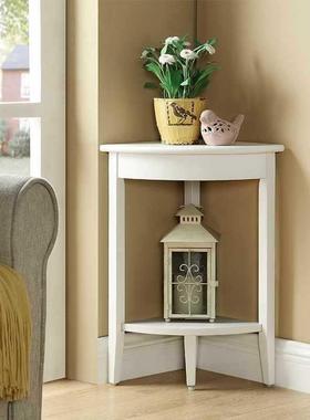 实木角柜迷你墙角柜美式转三角柜KEC客厅角沙发柜落展示架新角款