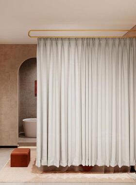 简院隔断帘养生馆纱帘约U型支撑杆RnX6NGNc拉挡帘长床遮帘子