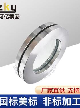 304/12316l不锈钢3法兰视镜带察刮板生卫级圆型平板对夹式玻璃观