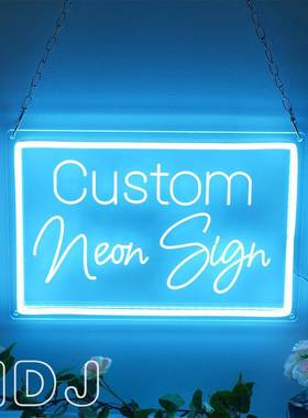 led霓虹灯招牌cus饰tomneonsJORign发光字亚雕刻克力板装灯跨境